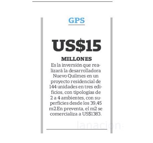 Inversión Nuevo Quilmes