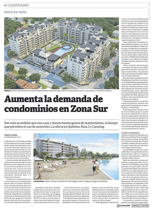 Condominios, el boom de zona sur