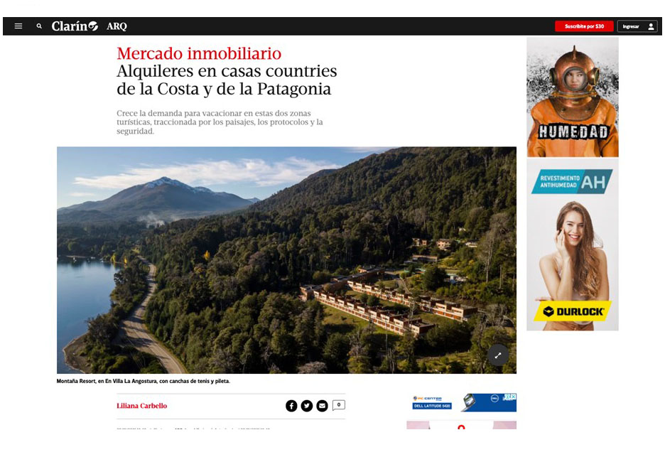 Alquileres en casas countries de la costa y de la Patagonia