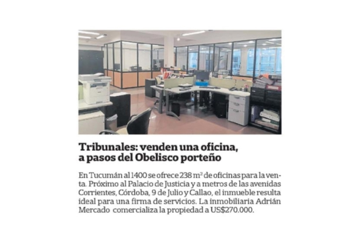 Adrián Mercado en La Nación, Inmuebles Comerciales