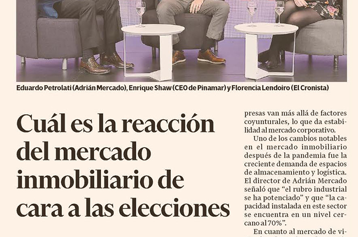 Adrián Mercado en El Cronista, edición impresa