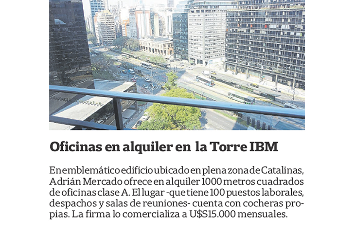 Adrián Mercado en La Nación, Inmuebles Comerciales