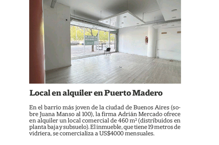 Adrián Mercado en La Nación, Propiedades