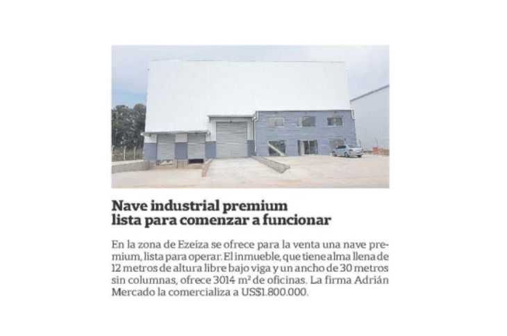Adrián Mercado en La Nación, Inmuebles Comerciales.