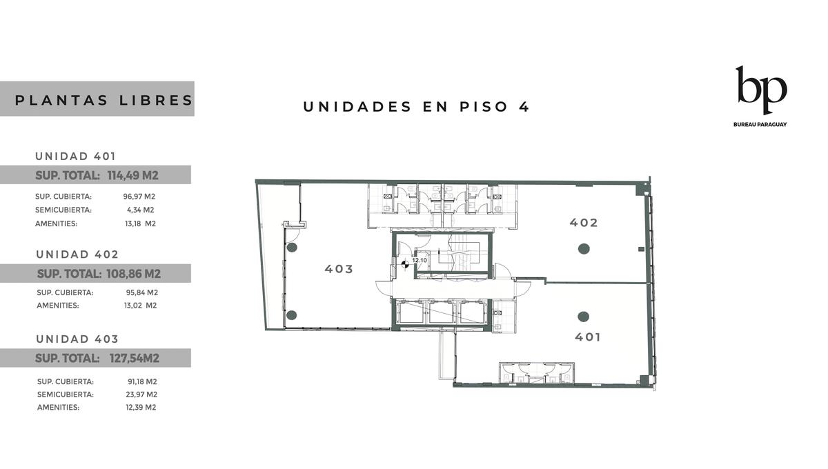 Unidades en piso 4