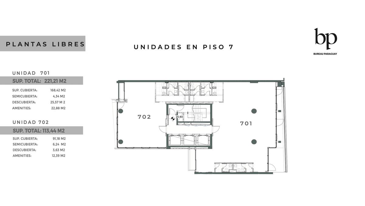Unidades en piso 7