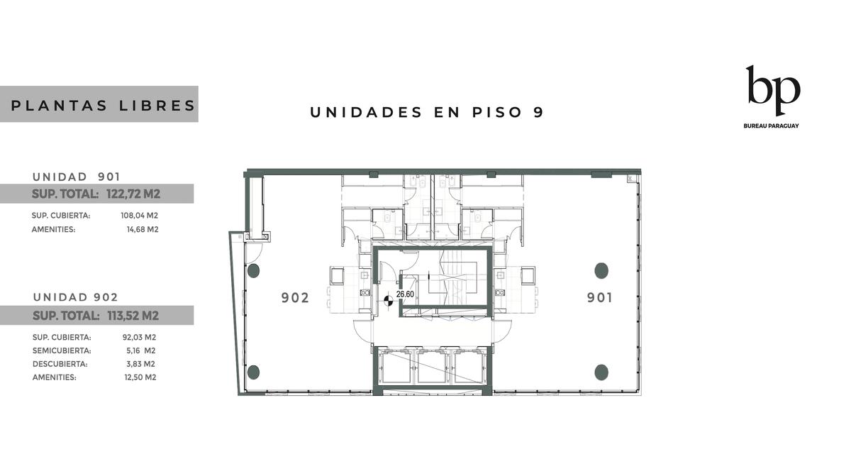 Unidades en piso 9