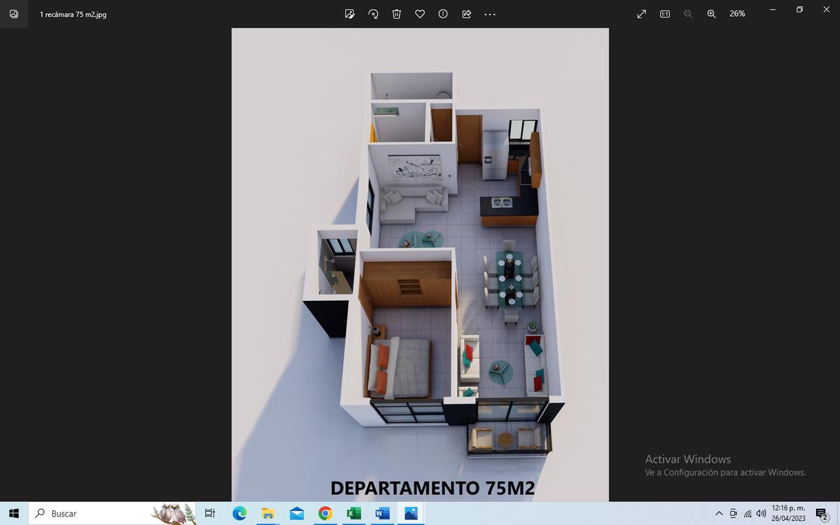 DEPARTAMENTO TIPO A CON PUERTAS