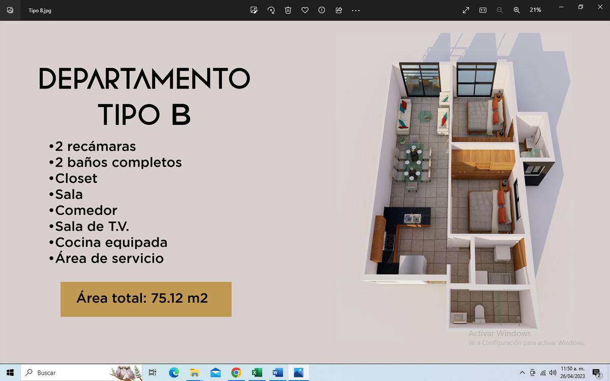 DEPARTAMENTO TIPO B