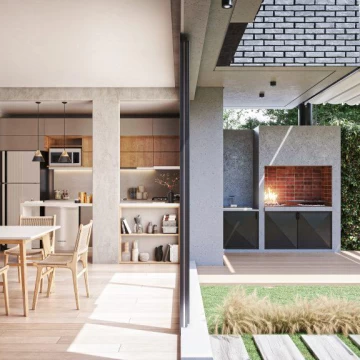 Casa de tres dormitorios de pozo con piscina y parrillero- Fisherton rosario