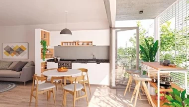 Departamento en venta en Pichincha, Rosario 1 Dormitorio c/balcón y parrillero