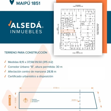 TERRENO PARA EDIFICIO VENTA CENTRO ROSARIO ABASTO REPUBLICA DE LA SEXTA
